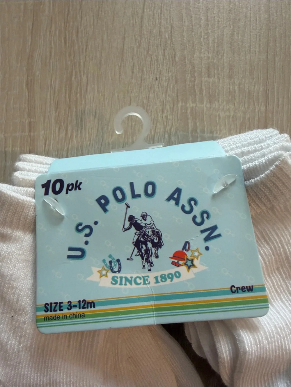 U.S. Polo Assn. White Crew Athletic Socks - 10 Pack
